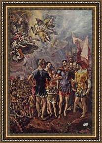 The Martyrdom of St. Matthew Framed Paintings - Martyrdom of St Maurice and his Legions by El Greco