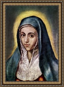 Assumption of The Virgin, Detail of The Apostles Framed Paintings - The Virgin Mary by El Greco