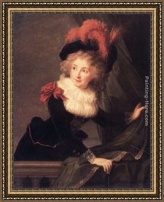 Madame Framed Paintings - Madame Perregaux by Elisabeth Louise Vigee-Le Brun