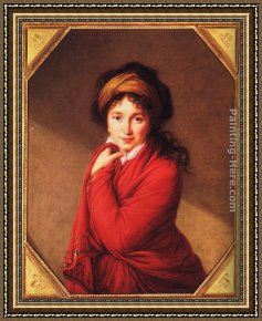 Diana Cecil, Countess of Oxford Framed Paintings - Portrait of Countess Golovine by Elisabeth Louise Vigee-Le Brun