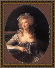 Madame Framed Paintings - Portrait of Madame Grand by Elisabeth Louise Vigee-Le Brun