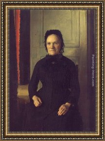 Madame Framed Paintings - Madame Coquelin Mere by Emile Friant