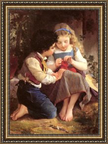 A Moment of Comfort Framed Paintings - A Special Moment I by Emile Munier