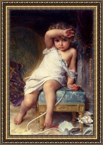 The Fighting Temeraire Tugged to Her Last Berth to Be Broken Up Framed Paintings - The Broken Vase by Emile Munier