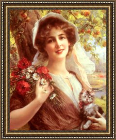 Summer Framed Paintings - Country Summer by Emile Vernon