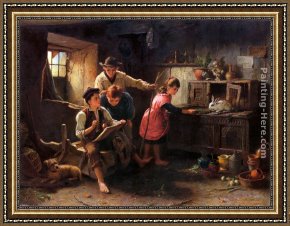 Emilie, Die Schwester Menzels Framed Paintings - The Studio of a Rustic Genius by Emilie Preyer