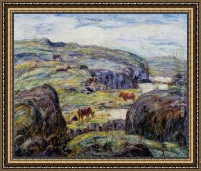 Springtime Framed Paintings - Springtime by Ernest Lawson
