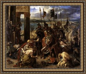 Eugene Delacroix Framed Paintings - The Entry of the Crusaders into Constantinople by Eugene Delacroix