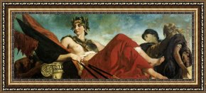 Eugene Delacroix Framed Paintings - War by Eugene Delacroix