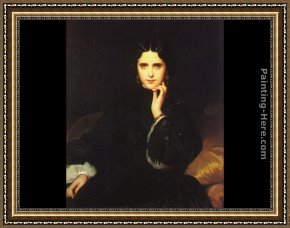 Madame Framed Paintings - Madame de Loynes by Eugene-Emmanuel Amaury-Duval