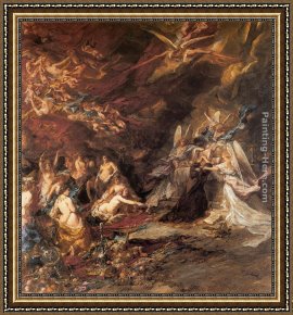 The Temptation of St. Anthony Framed Paintings - The Temptation of St. Anthony by Eugene Isabey