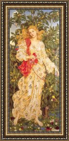 Morgan Framed Paintings - Flora by Evelyn de Morgan