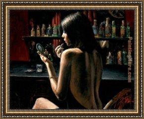 Buena Vista Bar Framed Paintings - Anna at the Bar by Fabian Perez