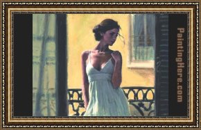 A Venetian Balcony Framed Paintings - Balcony at Buenos Aires XI by Fabian Perez