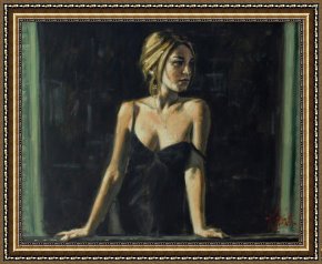 Balcony Framed Paintings - BALCONY AT BUENOS ARIES V by Fabian Perez