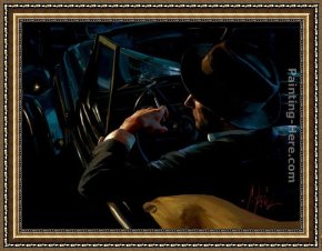 Classic Tuscany Framed Paintings - Black and Classic by Fabian Perez