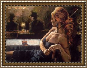 Vague Et La Perle Framed Paintings - CYNZIA AT LAS BRUJAS I by Fabian Perez