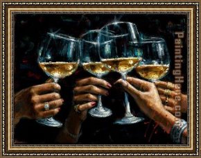 Ladies at The Milliners Framed Paintings - For Better Life VII Ladies hands by Fabian Perez