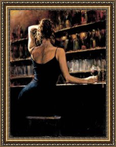 Fabian Perez Framed Paintings - Lettizia by Fabian Perez