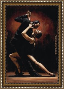 In The Rhythm of Tango Framed Paintings - LOVE OF TANGO by Fabian Perez