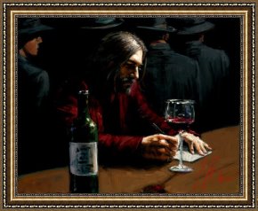Buena Vista Bar Framed Paintings - Man at the Bar by Fabian Perez