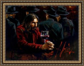 Buena Vista Bar Framed Paintings - Man at the Bar III by Fabian Perez