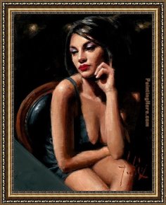 Vague Et La Perle Framed Paintings - saba at las brujas v by Fabian Perez