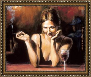 Fabian Perez Framed Paintings - Selling Pleasures by Fabian Perez