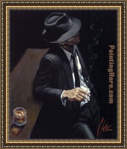 Study Framed Paintings - Study for Man in Black Suit II by Fabian Perez