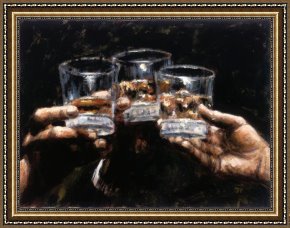 Study Framed Paintings - Study for Whiskey by Fabian Perez