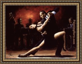 In The Rhythm of Tango Framed Paintings - Tango IV by Fabian Perez