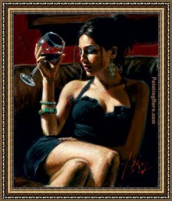 Fabian Perez Framed Paintings - Tess IV by Fabian Perez