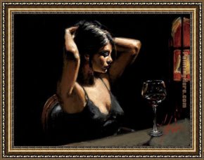 The Guard Room Framed Paintings - The Dark Room II by Fabian Perez