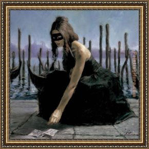 Venice Framed Paintings - Venice by Fabian Perez