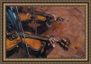 The Violin Framed Paintings - VIOLINS by Fabian Perez