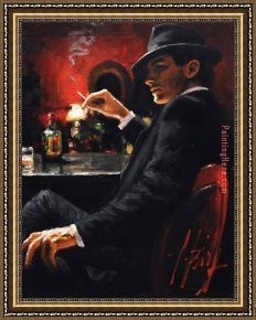 Vague Et La Perle Framed Paintings - Whiskey at Las Brujas VII by Fabian Perez