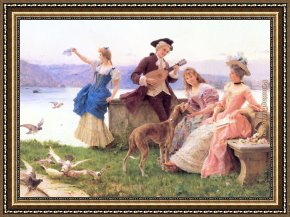 The Day's Bag Framed Paintings - A Day's Outing by Federico Andreotti