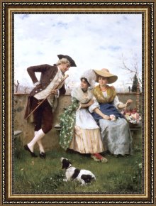The Flirtation Framed Paintings - Flirtation by Federico Andreotti