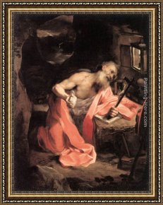 St Jerome Framed Paintings - St Jerome by Federico Fiori Barocci