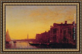 A Regatta on The Grand Canal Framed Paintings - Grand Canal, Venice by Felix Ziem