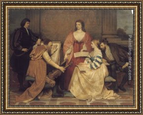 Lessons Learned by Eyears Framed Paintings - The Music Lesson by Ferdinand Heilbuth