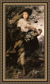 Saskia As Flora Framed Paintings - Flora by Ferdinand Keller