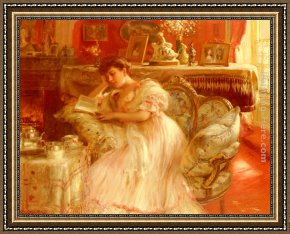 Quiet Thoughts Framed Paintings - Quiet Afternoon by Fernand Toussaint