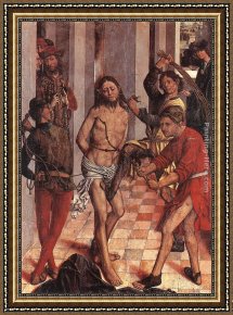 Flagellation Framed Paintings - Flagellation by Fernando Gallego