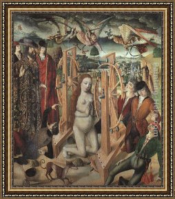 The Martyrdom of St. Matthew Framed Paintings - The Martyrdom of Saint Catherine by Fernando Gallego
