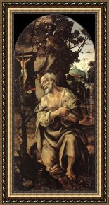 St Jerome Framed Paintings - St Jerome by Filippino Lippi