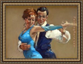 Dance The Night Away Framed Paintings - Dance the Night Away by Flamenco Dancer