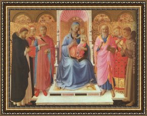 St Wolfgang Altarpiece Resurrection of Lazar Framed Paintings - Annalena Altarpiece by Fra Angelico