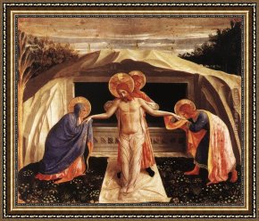 Entombment Framed Paintings - Entombment by Fra Angelico