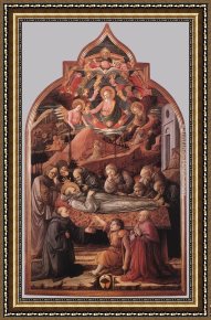 St Jerome Framed Paintings - Funeral of St Jerome by Fra Filippo Lippi
